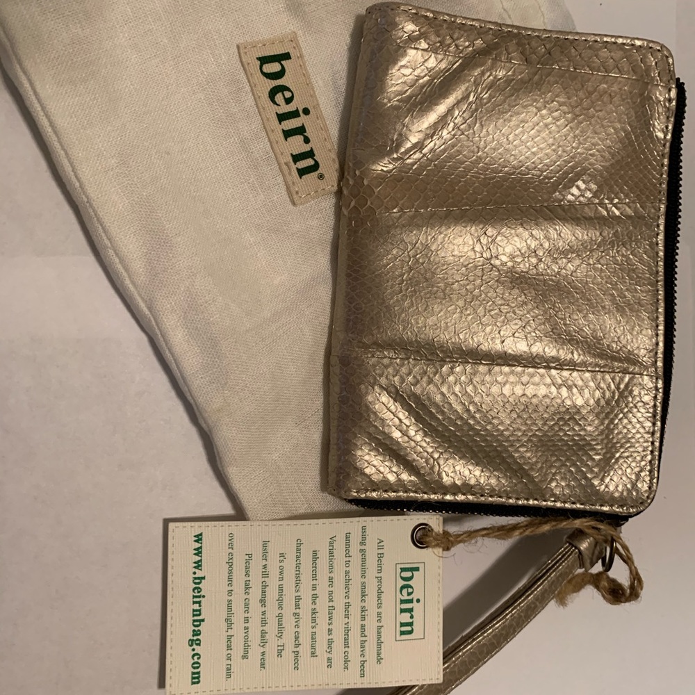 Beirn Snakeskin Wristlet